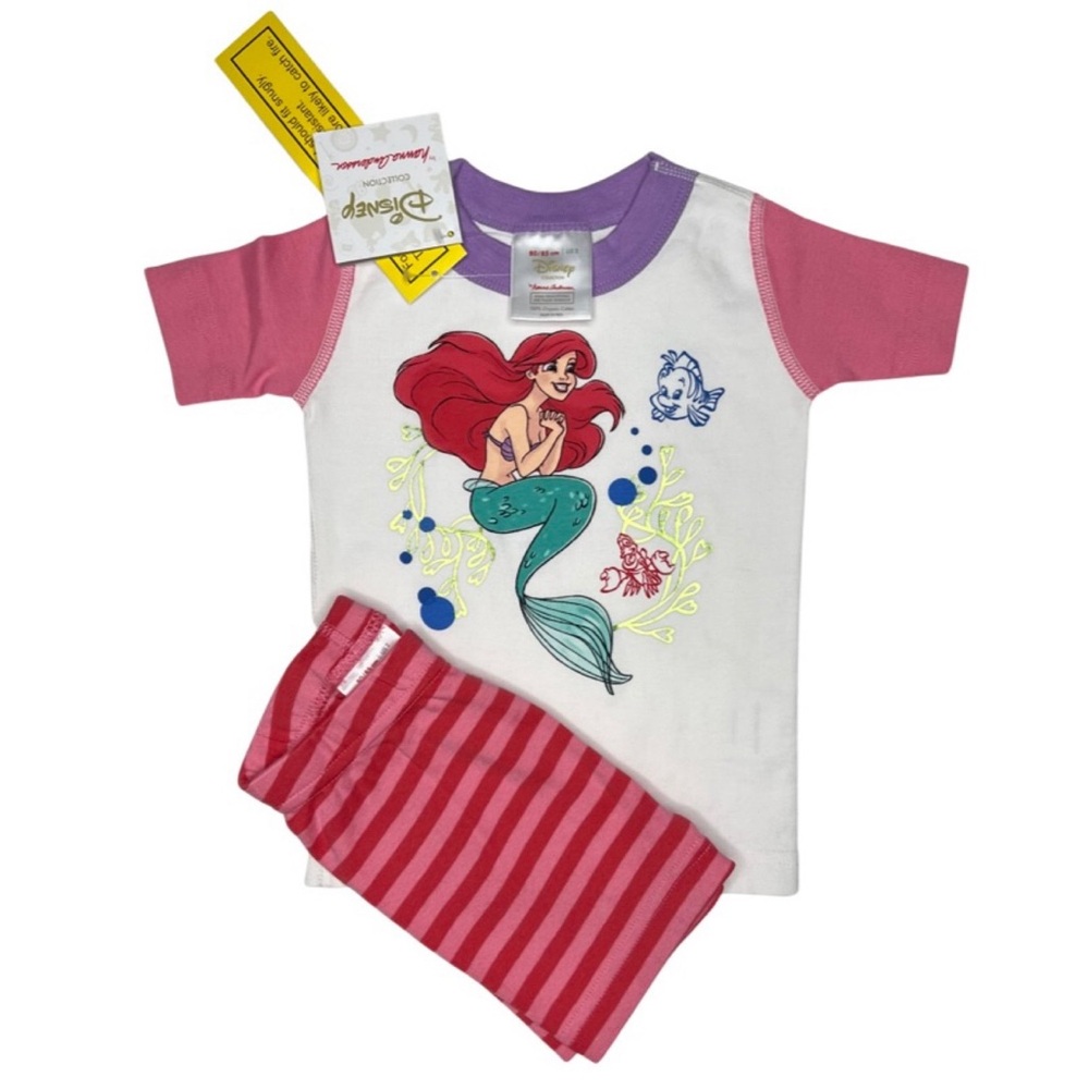 Hanna Andersson Disney Ariel Little Mermaid Short Johns Pajamas
